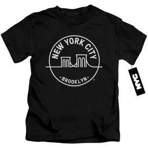NYC Boys T-Shirt New York City Brooklyn Black Tee - Yoga Clothing for You