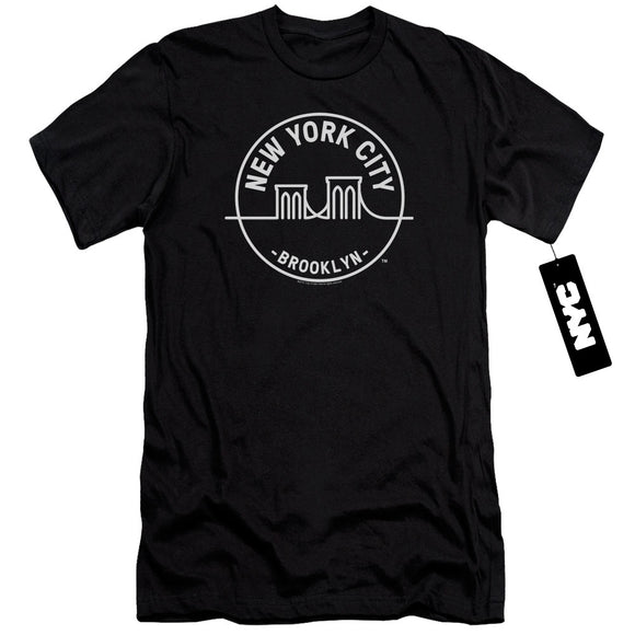 NYC Premium Canvas T-Shirt New York City Brooklyn Black Tee - Yoga Clothing for You