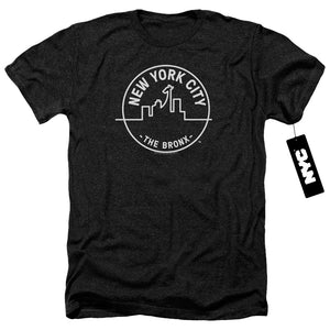 NYC Heather T-Shirt New York City The Bronx Black Tee - Yoga Clothing for You