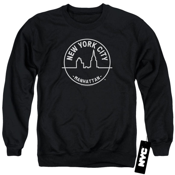 NYC Sweatshirt New York City Manhattan Black Pullover - Yoga Clothing for You