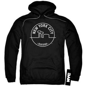 NYC Hoodie New York City Queens Black Hoody - Yoga Clothing for You