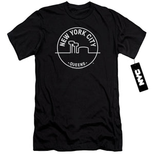 NYC Premium Canvas T-Shirt New York City Queens Black Tee - Yoga Clothing for You