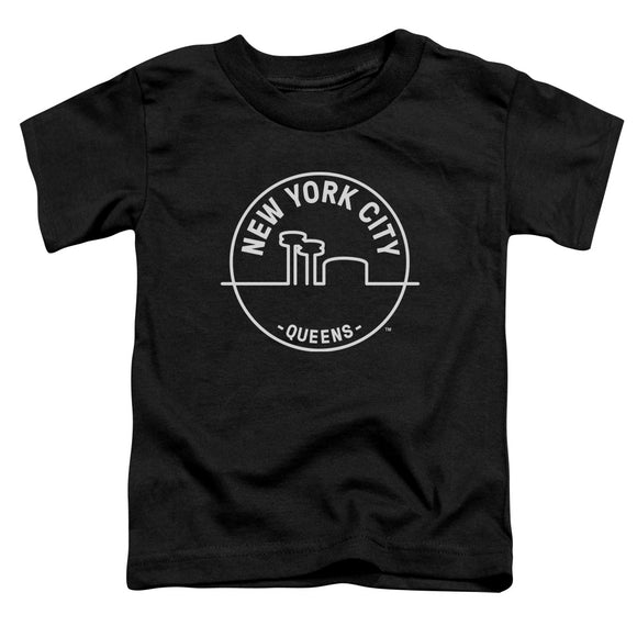 NYC Toddler T-Shirt New York City Queens Black Tee - Yoga Clothing for You