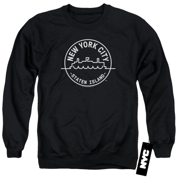 NYC Sweatshirt New York City Staten Island Black Pullover - Yoga Clothing for You