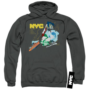 NYC Hoodie Five Boroughs Charcoal Hoody - Yoga Clothing for You