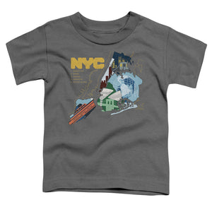NYC Toddler T-Shirt Five Boroughs Charcoal Tee - Yoga Clothing for You