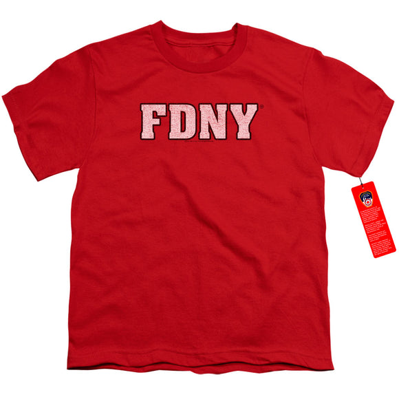 FDNY Kids T-Shirt New York Fire Dept Logo Red Tee - Yoga Clothing for You
