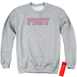 FDNY Sweatshirt New York Fire Dept Logo Heather Pullover - Yoga Clothing for You