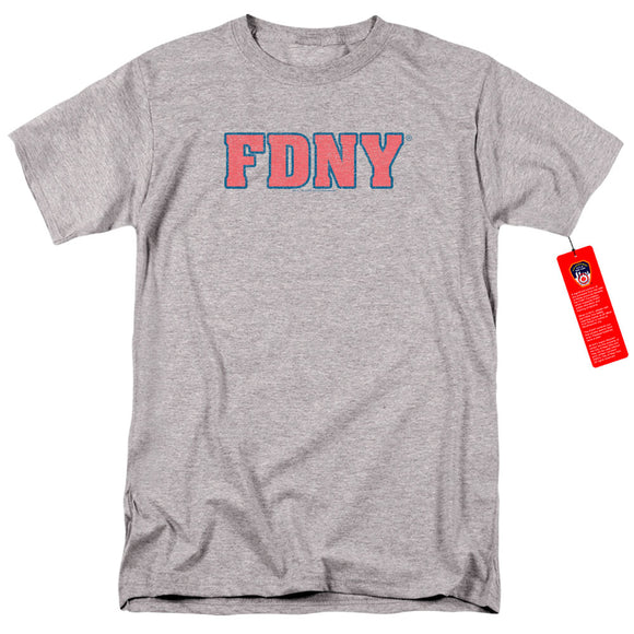 FDNY Mens T-Shirt New York Fire Dept Logo Heather Tee - Yoga Clothing for You