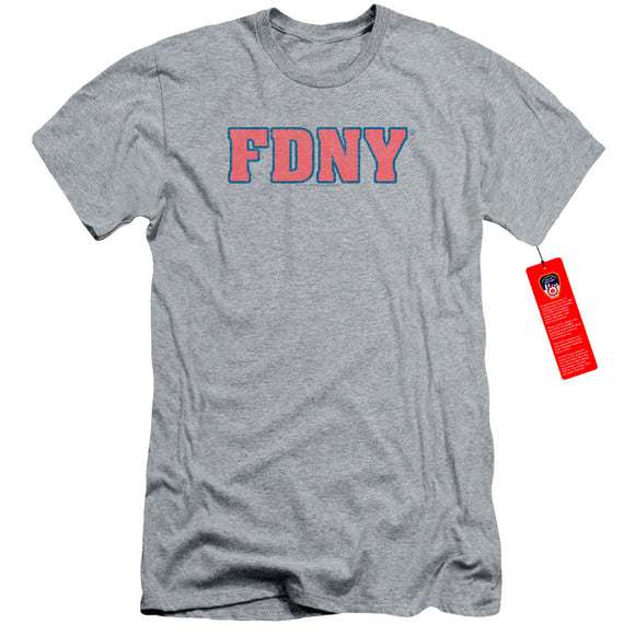 FDNY Slim Fit T-Shirt New York Fire Dept Logo Heather Tee - Yoga Clothing for You