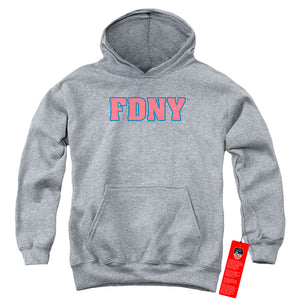 FDNY Kids Hoodie New York Fire Dept Logo Heather Hoody - Yoga Clothing for You