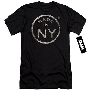 NYC Premium Canvas T-Shirt Distressed Made In NY Black Tee - Yoga Clothing for You