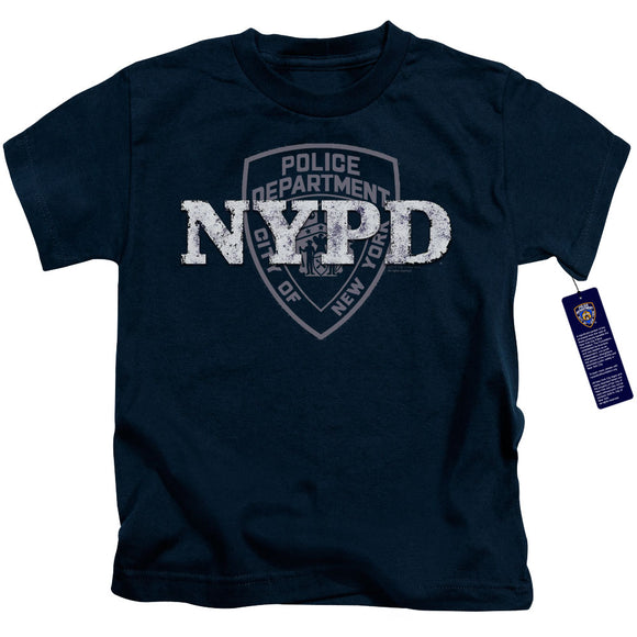 NYPD Boys T-Shirt New York Police Dept Logo Navy Blue Tee - Yoga Clothing for You