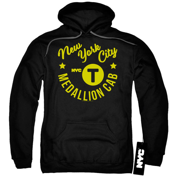 NYC Hoodie New York City Medallion Cab Black Hoody - Yoga Clothing for You