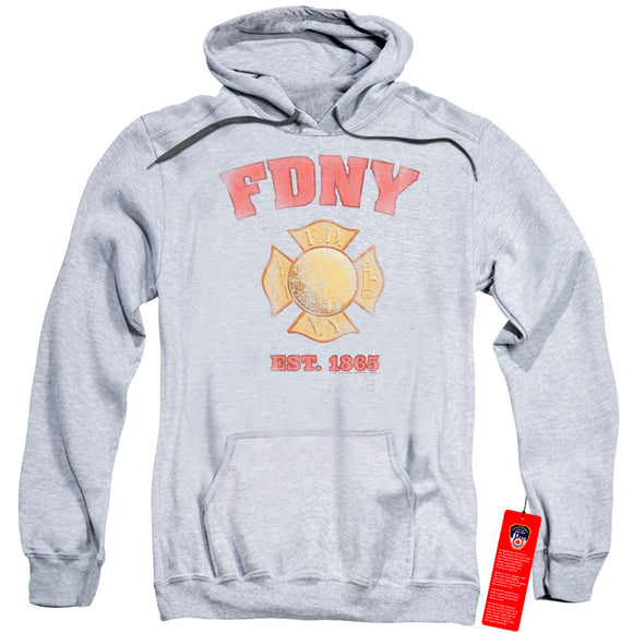 FDNY Hoodie New York City Fire Dept Vintage Heather Hoody - Yoga Clothing for You