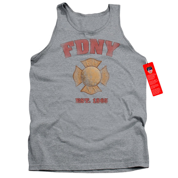 FDNY Tanktop New York City Fire Dept Vintage Heather Tank - Yoga Clothing for You