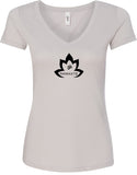 Black Namaste Lotus Ideal V-neck Yoga Tee Shirt - Yoga Clothing for You