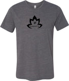 Black Namaste Lotus Burnout Yoga Tee Shirt - Yoga Clothing for You