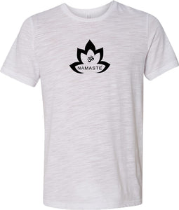 Black Namaste Lotus Burnout Yoga Tee Shirt - Yoga Clothing for You