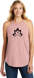 Black Namaste Lotus Triblend Yoga Rocker Tank Top - Yoga Clothing for You