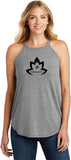 Black Namaste Lotus Triblend Yoga Rocker Tank Top - Yoga Clothing for You
