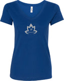 Grey Namaste Lotus Ideal V-neck Yoga Tee Shirt - Yoga Clothing for You