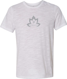 Grey Namaste Lotus Burnout Yoga Tee Shirt - Yoga Clothing for You