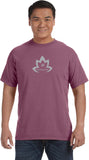 Grey Namaste Lotus Pigment Dye Yoga Tee Shirt - Yoga Clothing for You