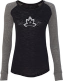 Grey Namaste Lotus Preppy Patch Yoga Tee Shirt - Yoga Clothing for You