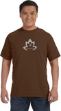 Grey Namaste Lotus Pigment Dye Yoga Tee Shirt - Yoga Clothing for You
