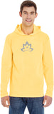 Grey Namaste Lotus Pigment Hoodie Yoga Tee Shirt - Yoga Clothing for You