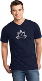 Grey Namaste Lotus Important V-neck Yoga Tee Shirt - Yoga Clothing for You
