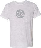 Big OM Print Burnout Yoga Tee Shirt - Yoga Clothing for You
