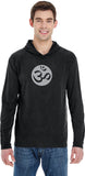 Big OM Print Pigment Hoodie Yoga Tee Shirt - Yoga Clothing for You