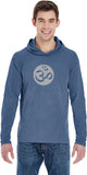 Big OM Print Pigment Hoodie Yoga Tee Shirt - Yoga Clothing for You