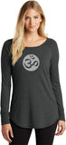 Big OM Print Triblend Long Sleeve Tunic Yoga Shirt - Yoga Clothing for You