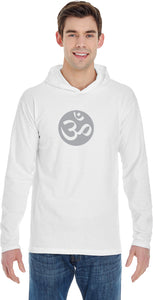Big OM Print Pigment Hoodie Yoga Tee Shirt - Yoga Clothing for You