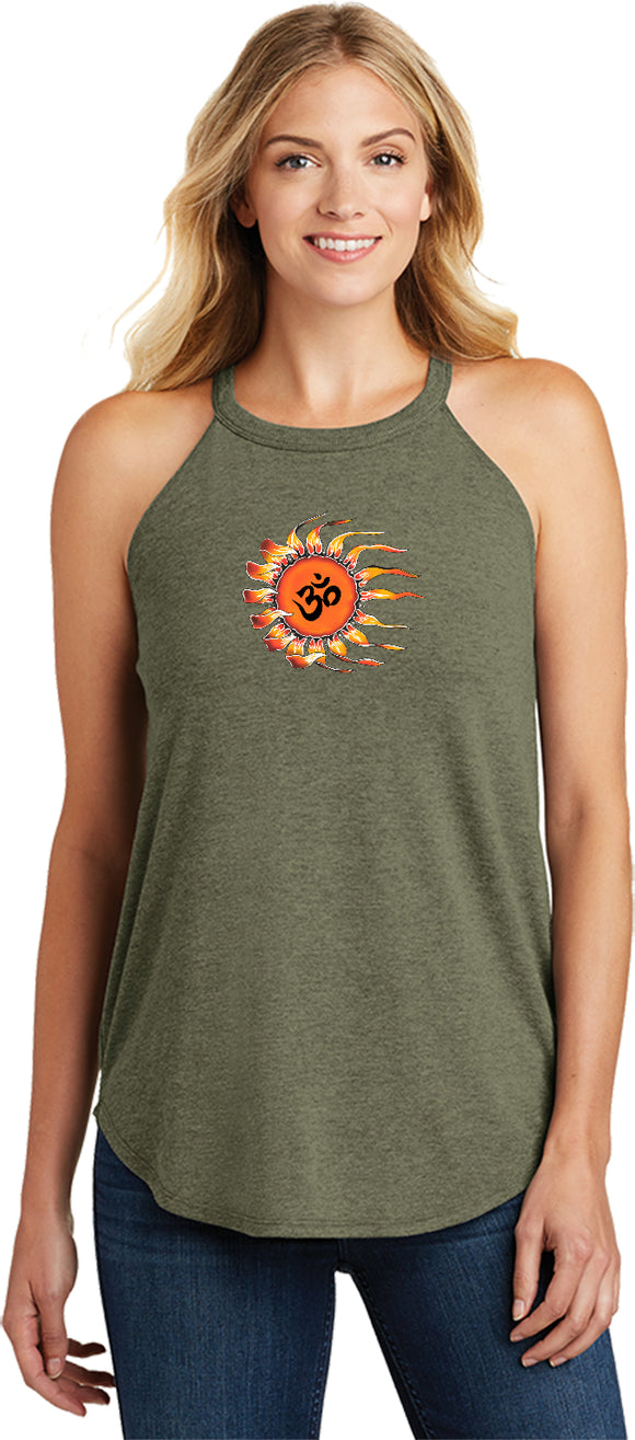 OHM Sun Triblend Yoga Rocker Tank Top - Yoga Clothing for You