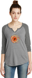 OHM Sun 3/4 Sleeve Vintage Yoga Tee Shirt - Yoga Clothing for You