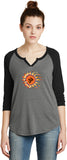 OHM Sun 3/4 Sleeve Vintage Yoga Tee Shirt - Yoga Clothing for You