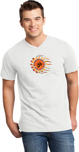 OHM Sun Important V-neck Yoga Tee Shirt - Yoga Clothing for You
