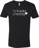 St Patricks Day One Lucky Daddy V-neck Shirt - Yoga Clothing for You