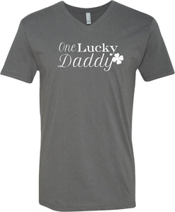St Patricks Day One Lucky Daddy V-neck Shirt - Yoga Clothing for You