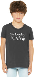 St Patricks Day One Lucky Dude Kids T-shirt - Yoga Clothing for You