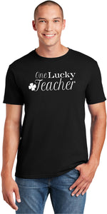 St Patricks Day One Lucky Teacher Shirt - Yoga Clothing for You