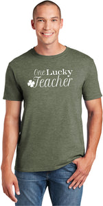 St Patricks Day One Lucky Teacher Shirt - Yoga Clothing for You