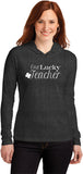 St Patricks Day One Lucky Teacher Ladies Lightweight Hoodie - Yoga Clothing for You