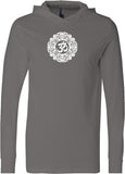 White Ornate OM Lightweight Yoga Hoodie Tee Shirt - Yoga Clothing for You