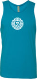 White Ornate OM Premium Yoga Tank Top - Yoga Clothing for You