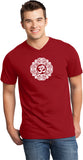 White Ornate OM Important V-neck Yoga Tee Shirt - Yoga Clothing for You